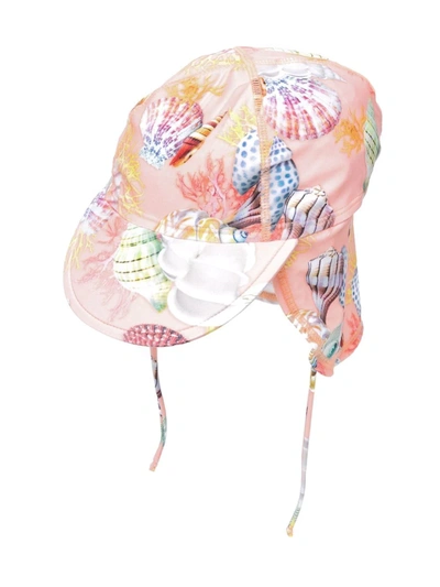 Molo Babies' Graphic-print Recycled Polyester Cap In Pink
