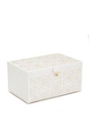 Wolf Marrakesh Large Leather Jewelry Box In White