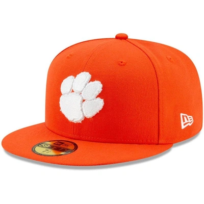 New Era Orange Clemson Tigers Primary Team Logo Basic 59fifty Fitted Hat