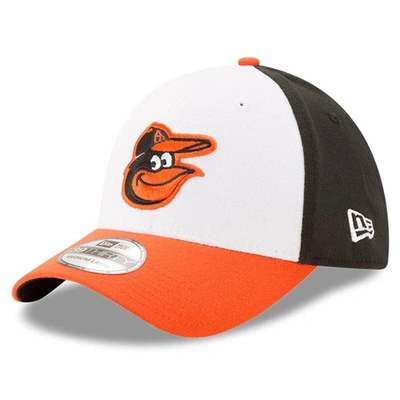 New Era Baltimore Orioles Mlb Team Classic 39thirty Stretch-fitted Cap In White,black,orange