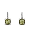 David Yurman Châtelaine® Drop Earrings With Gemstone And Diamonds In Green Orchid