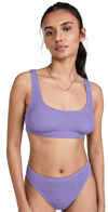 Good American Always Fits Scoop Neck Bikini Top In Lilac Mist