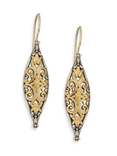 Konstantino Hebe 18k Yellow Gold & Sterling Silver Drop Earrings In Gold Silver