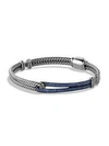David Yurman Petite Pavé Labyrinth Single-loop Bracelet In Blue Sapphire