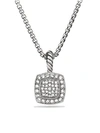 David Yurman Albion Petite Pendant Necklace With Black Onyx & Diamonds In Pave Diamonds