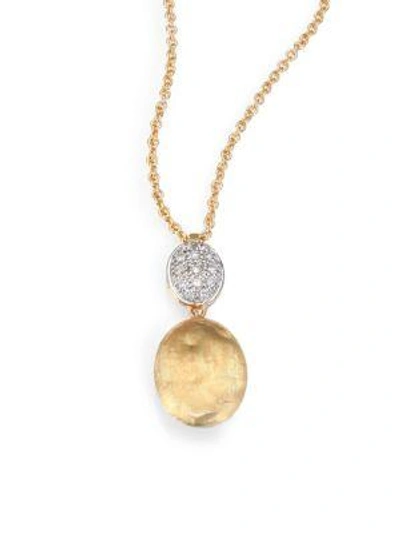 Marco Bicego Women's Siviglia Diamond & 18k Yellow Gold Drop Pendant Necklace In Gold White Gold