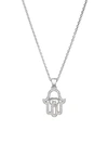 Chopard Women's Happy Diamonds Pave Hamsa Hand Diamond & 18k White Gold Pendant Necklace