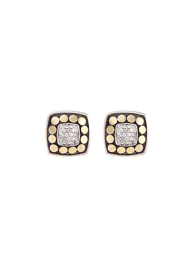 John Hardy Dot Diamond, 18k Yellow Gold & Sterling Silver Pendant Necklace & Stud Earring Gift Set In Silver-gold