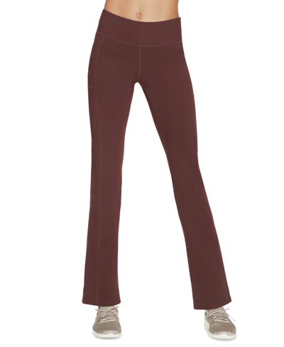 Skechers Gowalk Pants In Burgundy/ Brown