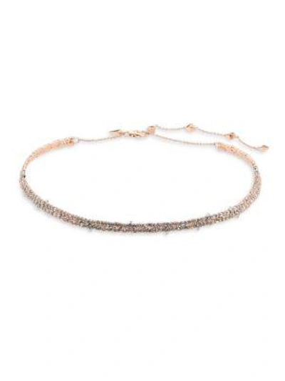 Alexis Bittar Crystal-encrusted Spiked Choker In Silver