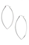 Jules Smith Gamma Hoop Earrings/1.25" In White Gold