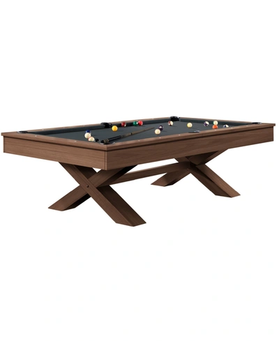 Hb Home Blake Pool Table With Dining Top In Black Felt