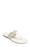 Jack Rogers Abigail Metallic Knot Flip Flop Sandals In Bone