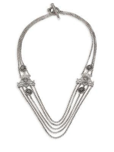 Konstantino Penelope Sterling Silver Multi-row Station Necklace