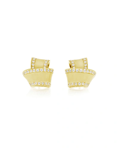 Carelle Knot Diamond & 18k Yellow Gold Stud Earrings