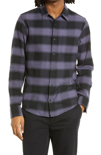 Open Edit Buffalo Check Long Sleeve Shirt In Purple- Black Modi Buffalo