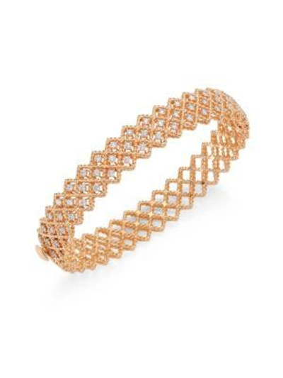 Roberto Coin Barocco Diamond & 18k Rose Gold Bangle