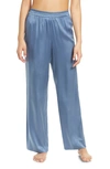 Skims Stretch Silk Pajama Pants In Arctic