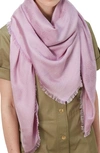 Mulberry Tree Jacquard Silk & Organic Cotton Scarf In Lilac Blossom