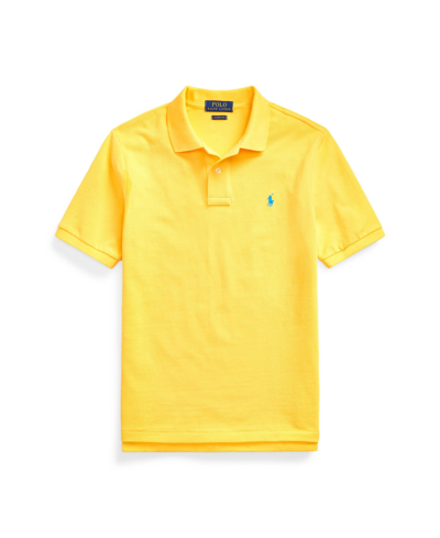 Polo Ralph Lauren Kids' Cotton Mesh Polo Shirt In Yellow
