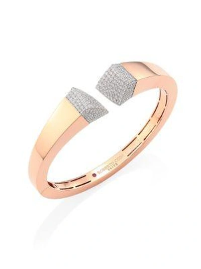 Roberto Coin Sauvage Privé Pave Diamond & 18k Rose Gold Bangle