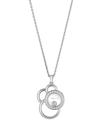Chopard Happy Dreams 18k White Gold Diamond Pendant Necklace