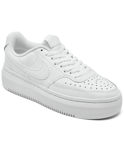 Nike Women's Court Vision Alta Leather Platform Casual Sneakers From Finish  Line In White | ModeSens