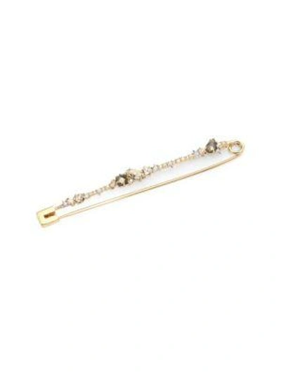 Alexis Bittar Elements Safety Pin Brooch In Gold