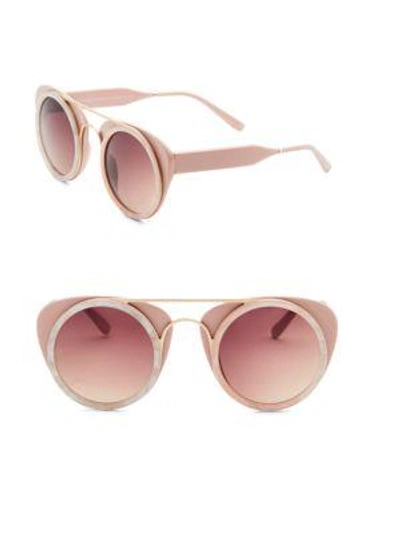 Smoke X Mirrors Soda Pop, 47mm, Round Sunglasses In Pink
