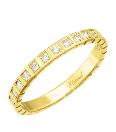 Chopard Yellow Gold And Diamond Ice Cube Pure Ring