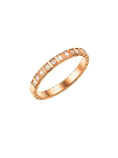 Chopard Ice Cube Mini Diamond Ring In 18k Rose Gold