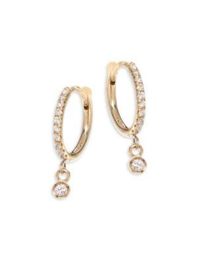 Zoë Chicco Diamond & 14k Yellow Gold Huggie Hoop Earrings