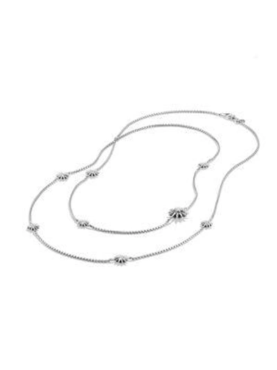 David Yurman Starburst Station Chain Necklace With Diamonds In Silver