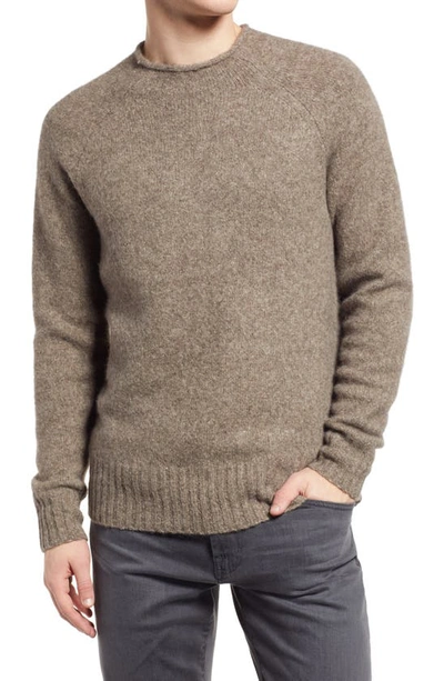 Alex Mill Alpaca & Wool Blend Roll Neck Sweater In Chestnut