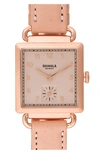 Shinola Cass Leather Strap Watch, 28mm In Nude/ Gold