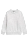 Balenciaga Kids' Logo Graphic Cotton Sweatshirt In Grey