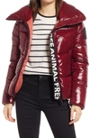 Save The Duck Isla Water Repellent Puffer Jacket In 70011 Wine Red