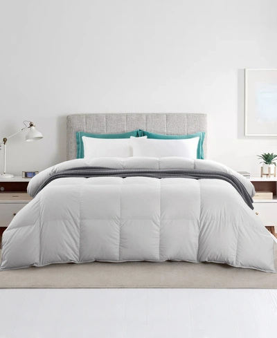 Unikome Year Round Ultra Soft Fabric Baffled Box Design 75% Down Comforter, Twin In Silver-tone