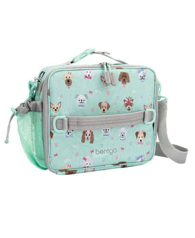 Bentgo Kids Prints Lunch Bag - Puppy Love In Gray And Aqua