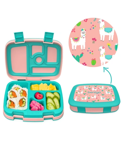 Bentgo Kids Prints Lunch Box - Llamas In Aqua And Peach