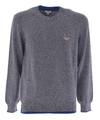 Kenzo Tiger Crest Sweater In Grey