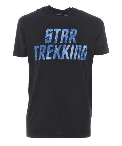 Dsquared2 Star Trekking T-shirt In Nero
