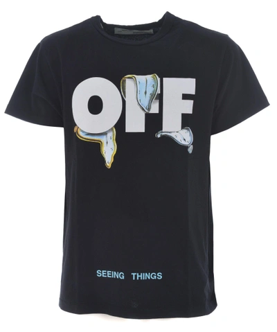 Off-white Watches T-shirt In Nero