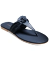 Jack Rogers Abigail Metallic Knot Flip Flop Sandals In Midnight Navy