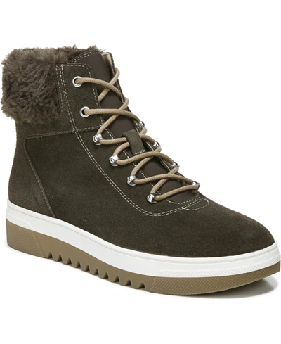 Dr. Scholl's Original Collection Women's Gear Up Booties Women's Shoes In Olive Suede/fabric