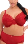 Elomi Priya Full Figure Underwire Plunge Bra In Haute Red