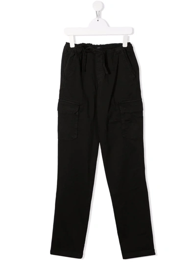 North Sails Teen Drawstring Cargo Trousers In Black