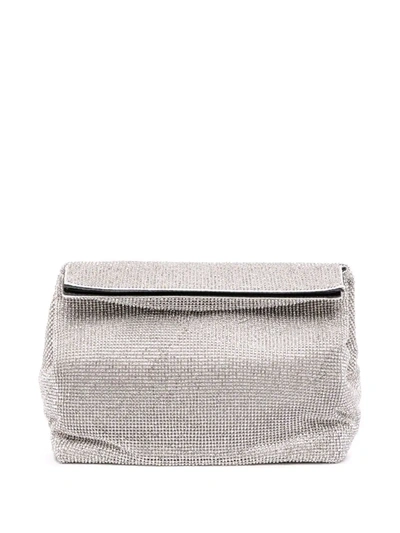 Kara Crystal Mesh Lunch Bag Pouch In Silver ModeSens