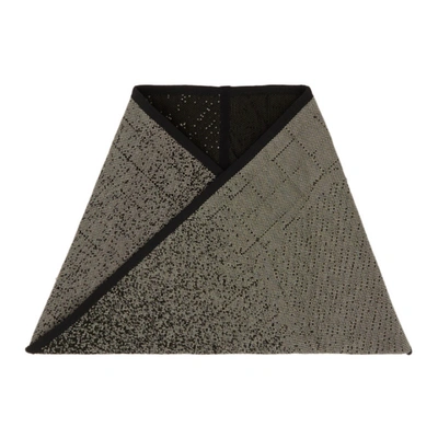 Byborre Green & Beige Möbius Wrap Scarf In Lichen-birc