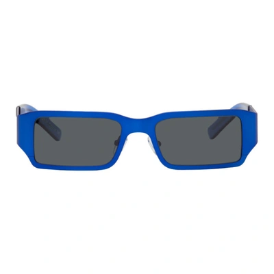 A Better Feeling Blue Pollux Chrome Sunglasses In Chrome Blue